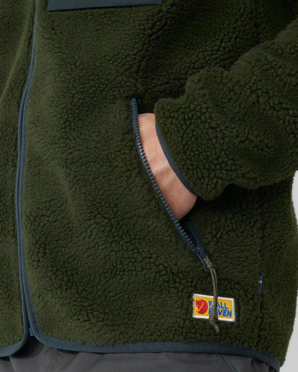 Fjallraven Vardag Pile Mens Fleece - Deep Forest 662 | CHO | Designer Mens Light Jackets