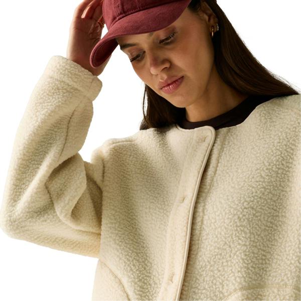 Regatta Womens/Ladies Lea Borg Snap-Front Fleece - Light Vanilla - 