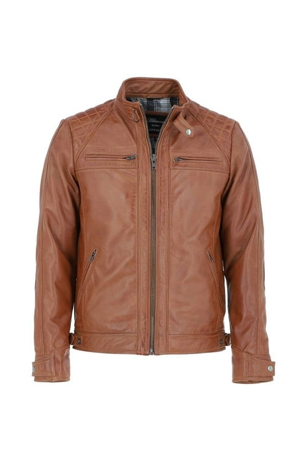 Ashwood 'Bronx' Leather Biker Jacket: 2101