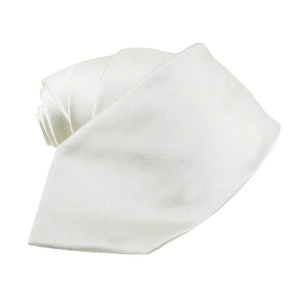 Dunhill mulberry silk satin tie in an ivory white tone