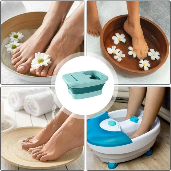 Dyzi Foldable Foot Bath Soak Tub with Massage for Home and Travel Use