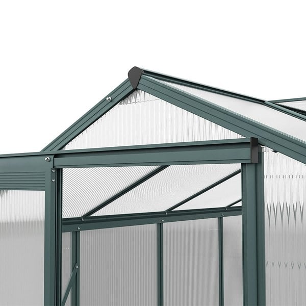 10' x 6' ft Garden Hobby Greenhouse Green Framed with 2 Vents Garden Storages & Greenhouses Living and Home