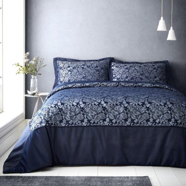 Portfolio Home Sandringham Navy Bedspread Set