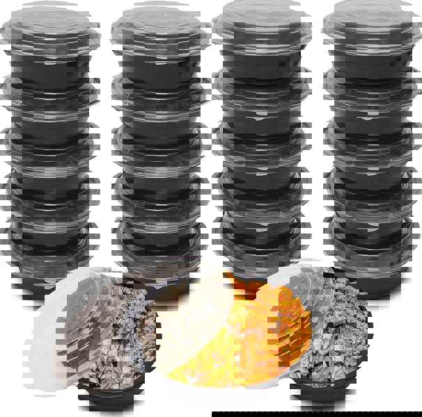 ECONX 24oz Round Meal Prep Food Containers With Lid Reusable BPA Free Food Storage Box