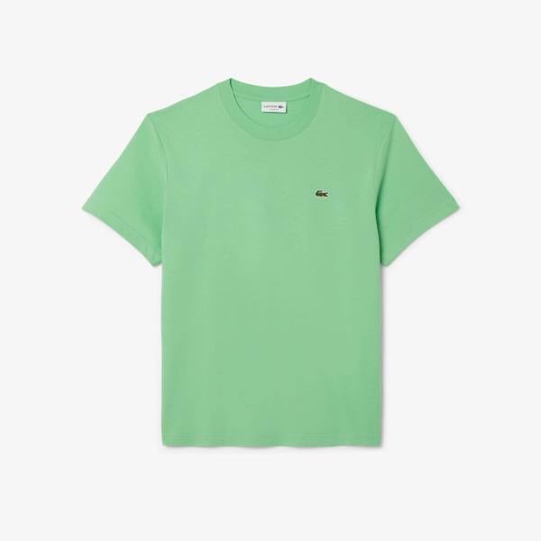 Lacoste Mens Embroidered Logo Cotton T-Shirt - Green - 