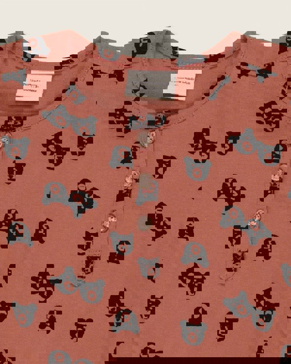 Red Bear Print Romper - image 3