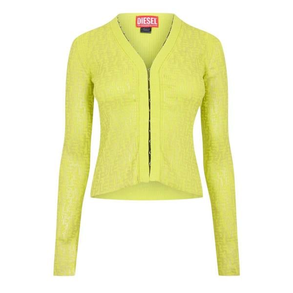 Diesel Womens/Ladies Metal Hook Slim Cardigan - Yellow - 