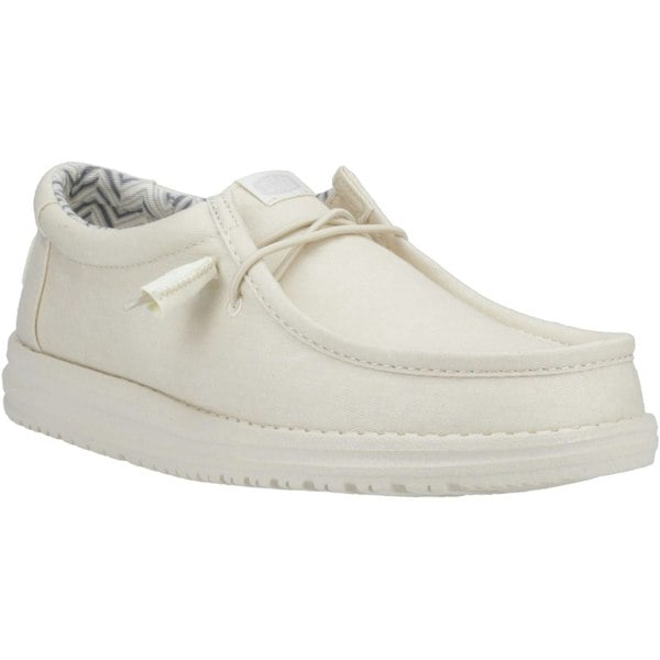 HEYDUDE Wally Canvas Shoes - Stone White