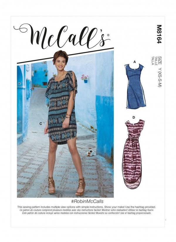 McCalls 8164 Paper Sewing Pattern – Women's Dress & Belt, Easy