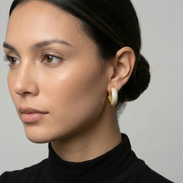 Uchi & Soto Kin Gold Pave Earrings