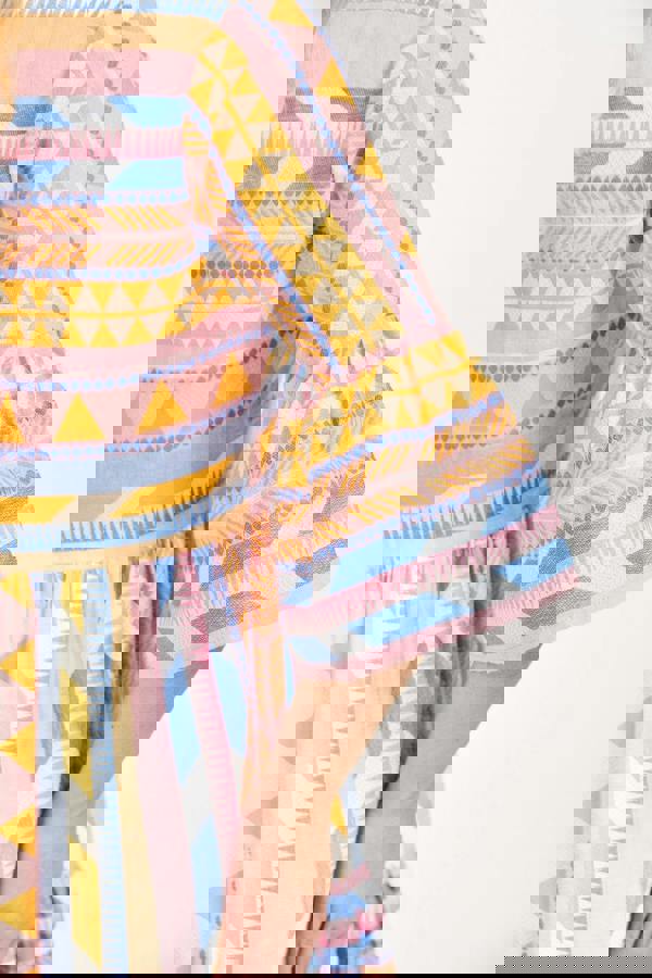 Mudflower Aztec Print Midi Dress