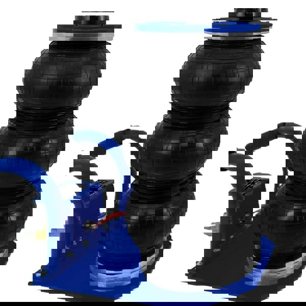 Air Bag Jack 3.5T with a sturdy blue base, three black rubber air bags stacked, and a durable carrying handle for easy transport