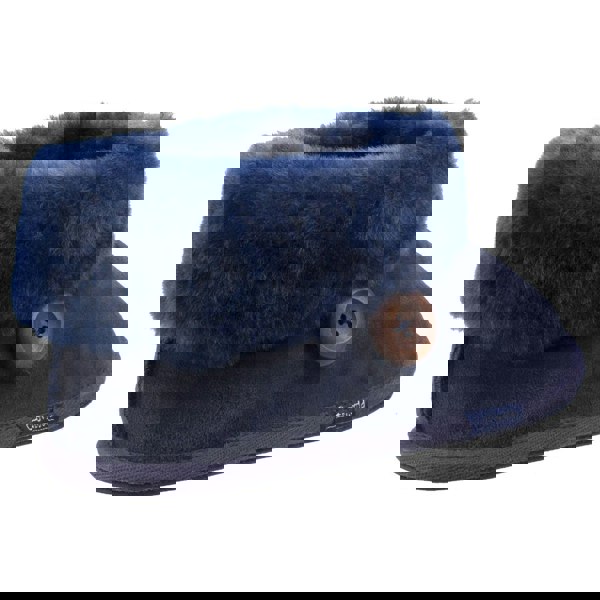 Cotswold Wotton Leather Women's Dark Blue Slippers
