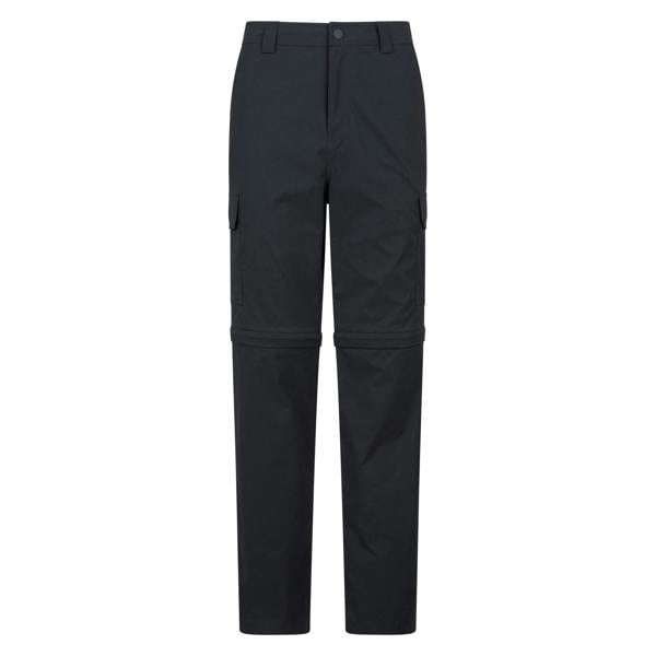 Mountain Warehouse Mens Delta Stretch Zip-Off Regular Cargo Trousers - Black