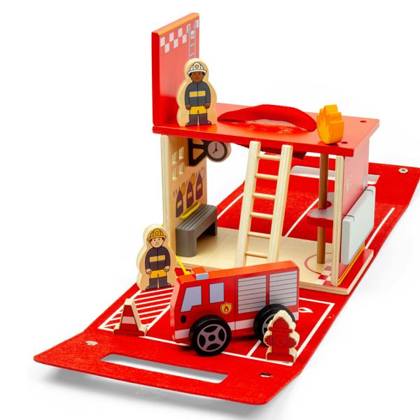 Bigjigs Toys Fire Station On The Go
