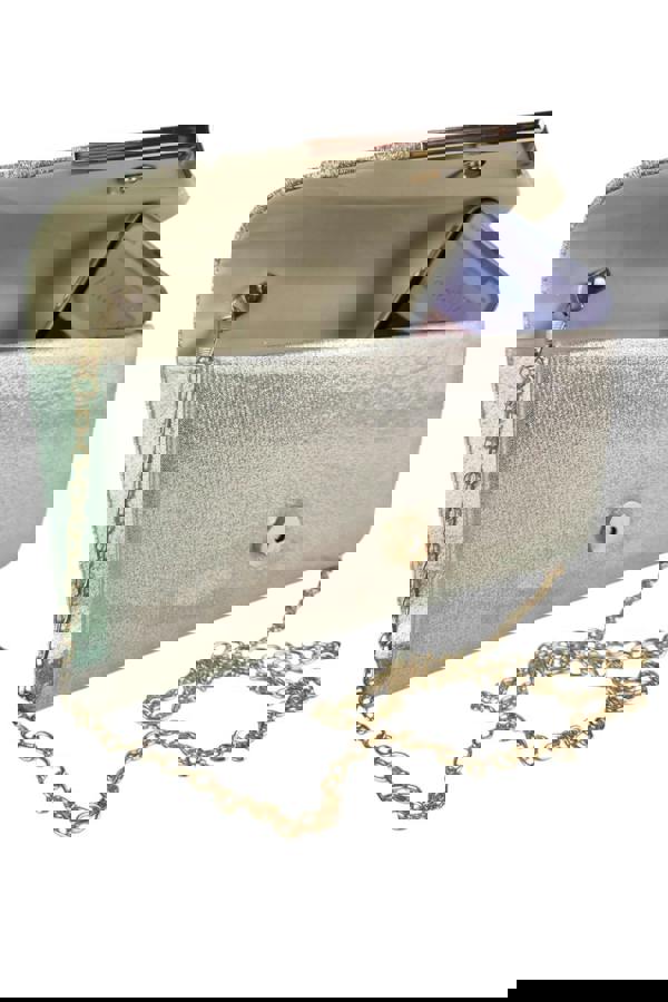 Paulo Due Envelope Glitter Tube Clutch Bag