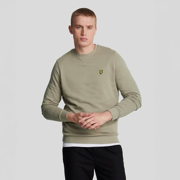 Lyle & Scott Crew Neck Sweatshirt Jumper - Sage Green