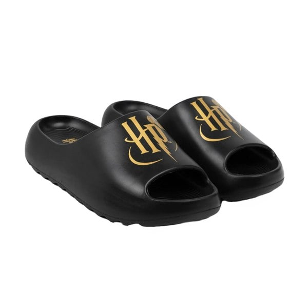 Harry Potter Children's / Kids Golden Snitch Moulded Footbed Sliders - Black/Gold