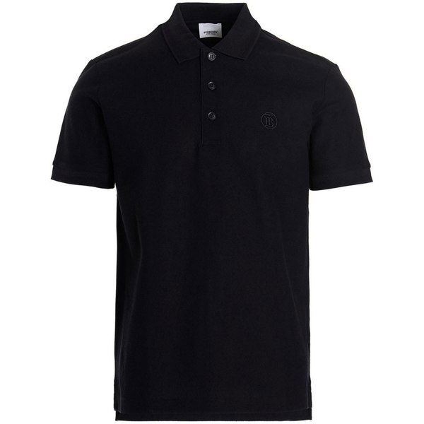 Burberry Branded Circle Logo Polo Shirt - Coal Blue