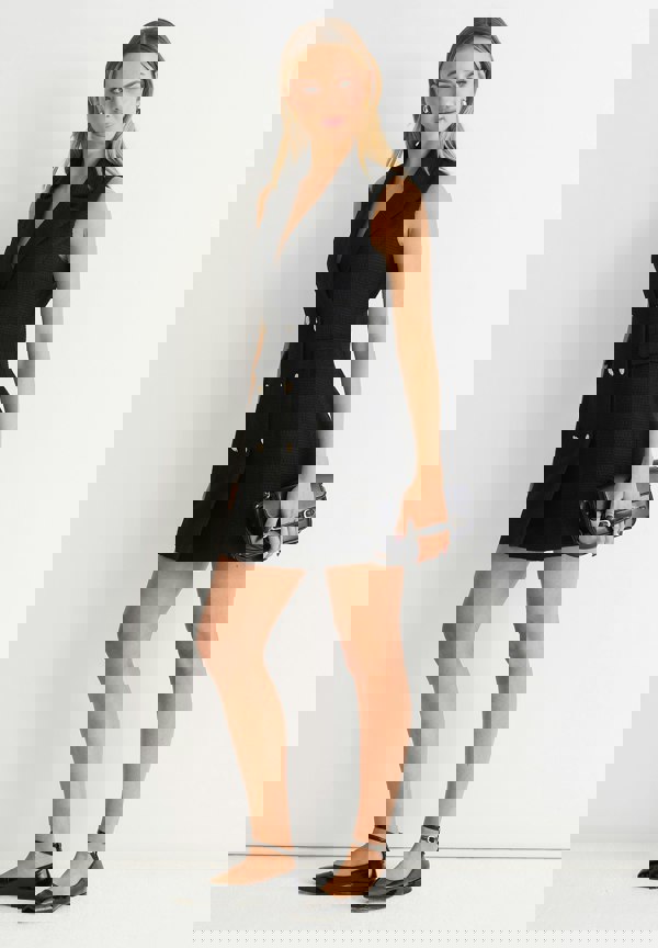 Gini London Double Breast Boucle Blazer Mini Dress