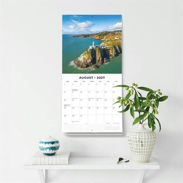 Coastlines Of Ireland Calendar 2027, Wall Calendars, Month To View, Travel, Gift
