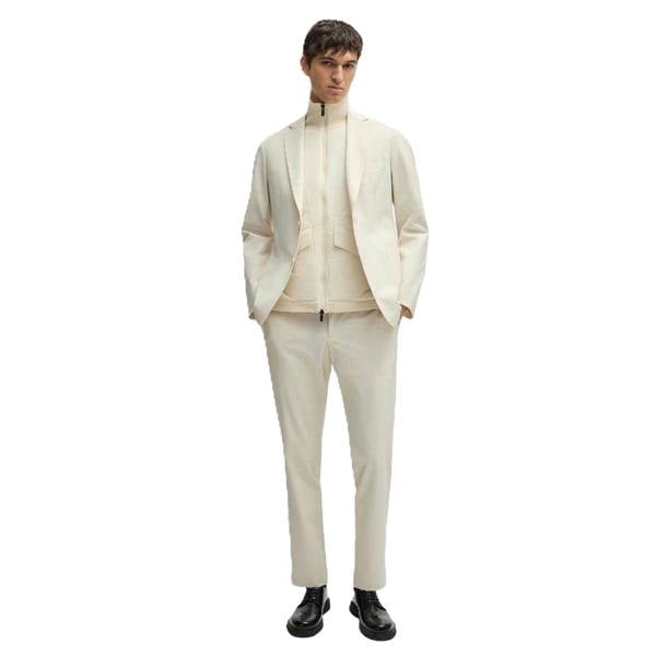 Boss Mens Genius Chinos - White - 