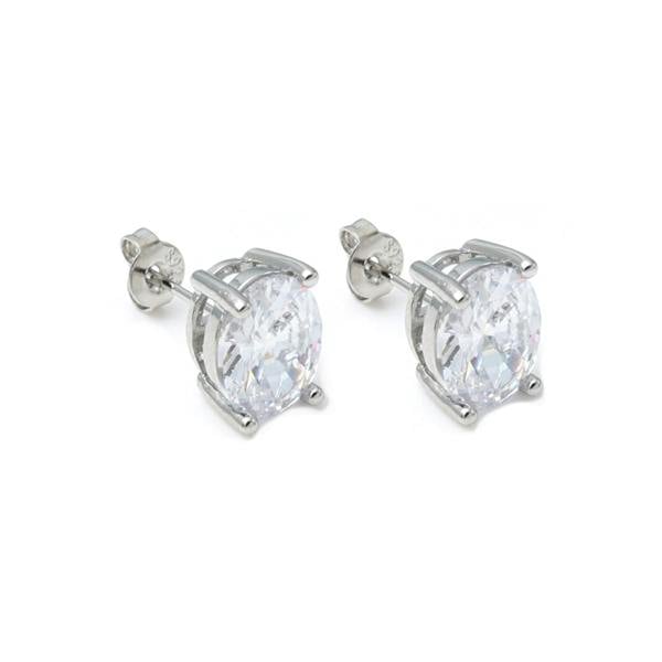 Say It With Oval Cut Earrings - Silver
