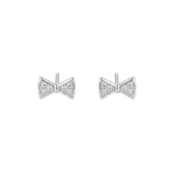 Gold Trip Bow Stud Earrings