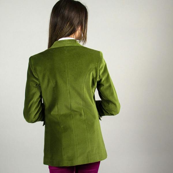 OREGON VELVET DOUBLE BREASTED WOMENS JACKET - Premium Men's Patterned Shirt by Claudio Lugli | Bold Design, Tailored Fit, Best Printed Shirts