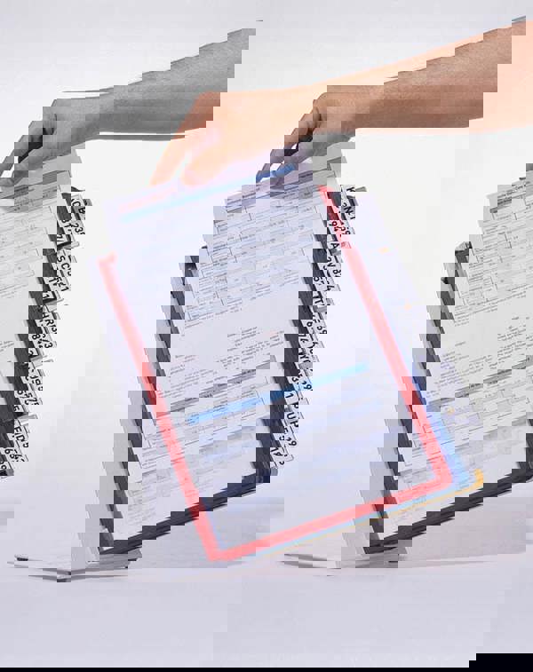 Durable VARIO TABLE 10 Display Panel Desk Stand | 10 Panels | A4 Colour Coded