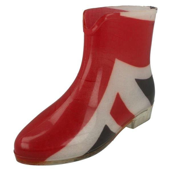 Spot On Ladies Spot On Union Jack Ankle Wellington Boots