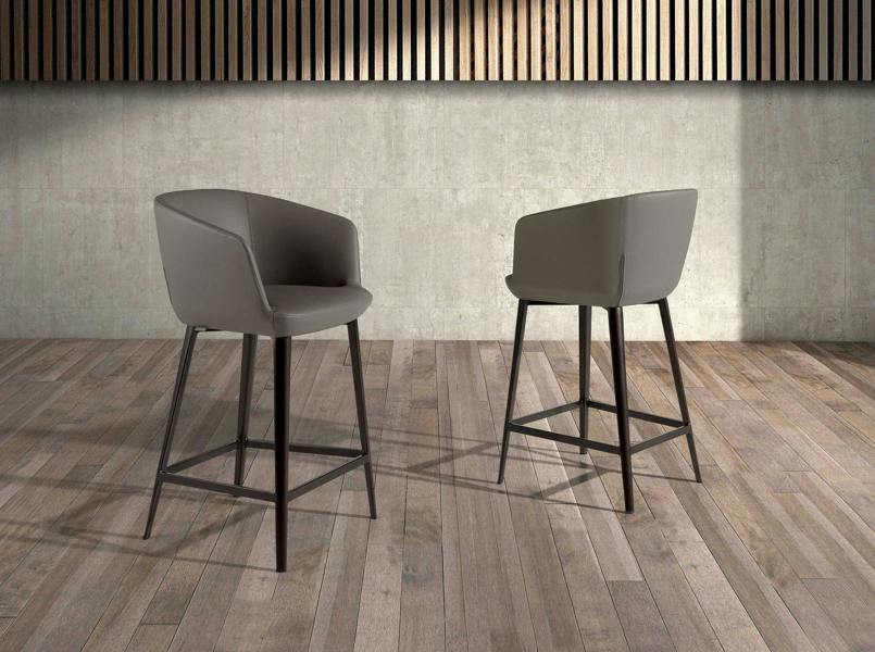 Angel Cerdá Grey leatherette stool 4134