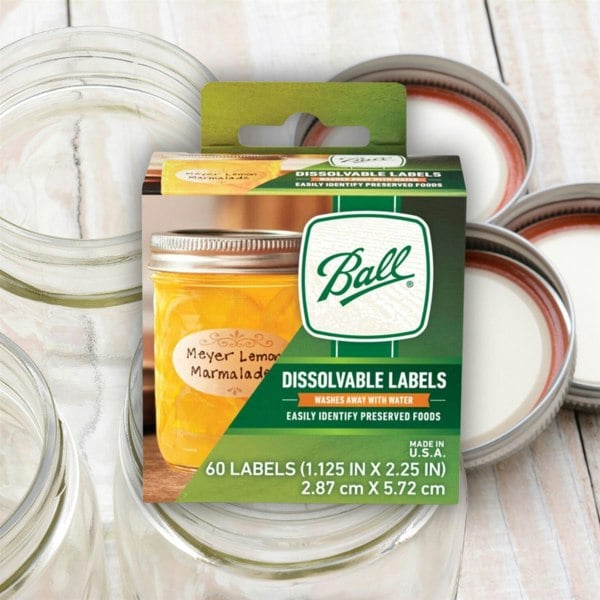 Ball Dissolvable Self-adhesive Labels For Preserves Jars - Pack Of 60 Labels