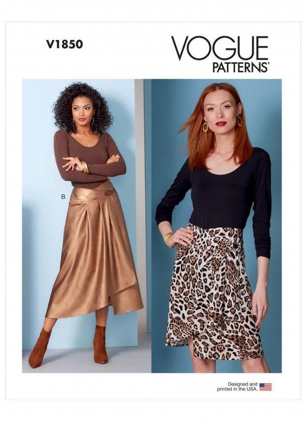 Vogue Sewing Pattern 1850, Skirts for Women, B5 (8-10-12-14-16) - Easy