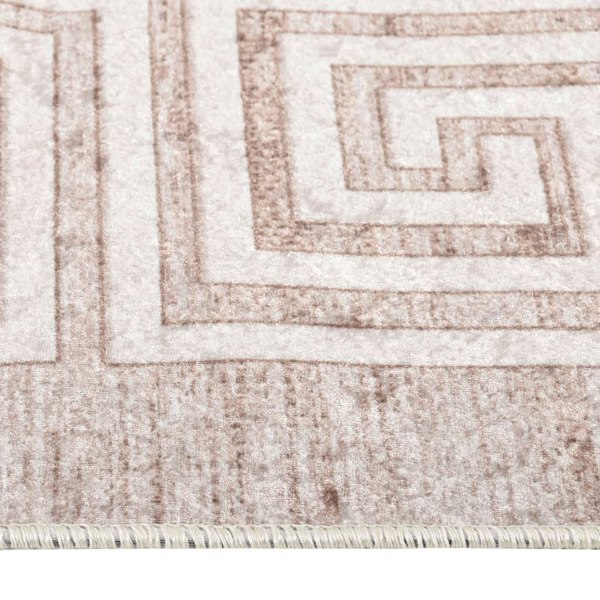 Berkfield Rug Washable 80x300 cm Beige Anti Slip