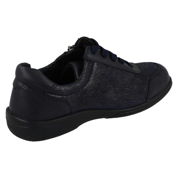 DB Shoes Ladies DB Shoes Wide Fit With Stretch Casual Lace Up/Zip Shoes Wayfaring