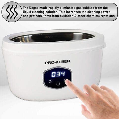 ProKleen Pro-Kleen Ultrasonic Jewellery Cleaner 43000Hz, 30W, Cleans Necklace Rings Glasses Jewellery Watch Straps Coins Dentures