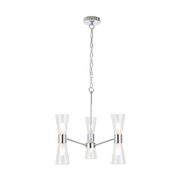 Pagazzi Lighting HERRERA 6 LIGHT POLISHED CHROME PENDANT CEILING LIGHT