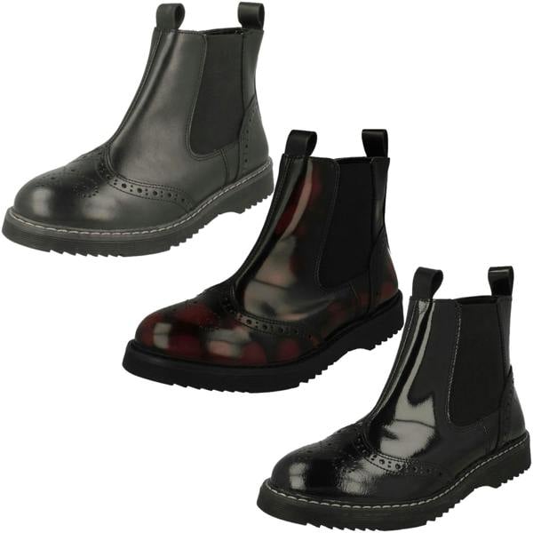 Start-rite Girls Angry Angels By Startrite Brogue Detailed Ankle Boots Revolution