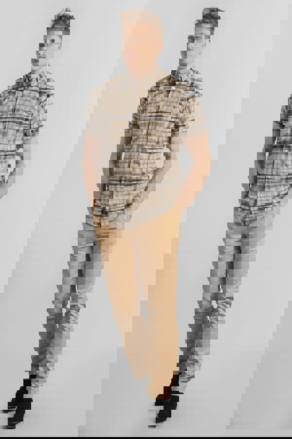 ENORSIA Mens Button Down SS Oxford Shirt