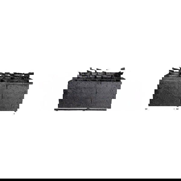 Dylan Crushed Velvet 4 Seater Fabric Corner Sofa in Black