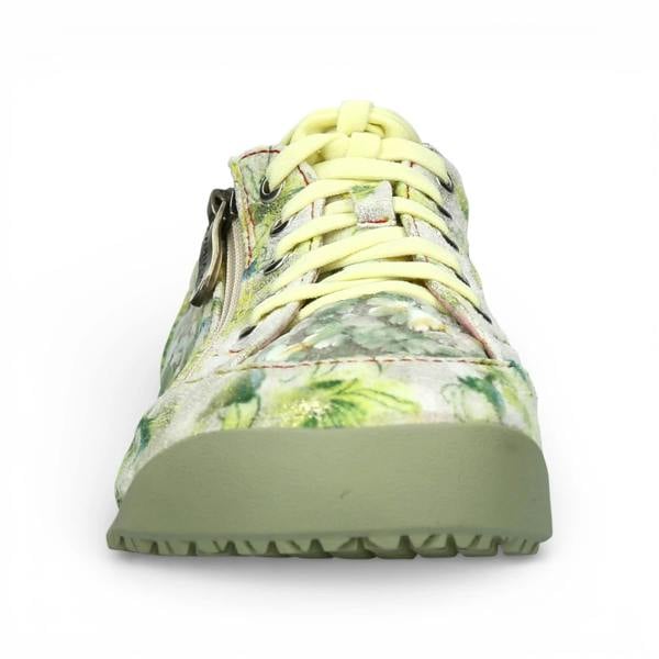 Laura Vita Tivanao 05 - Women's Yellow Floral Leather Sneakers