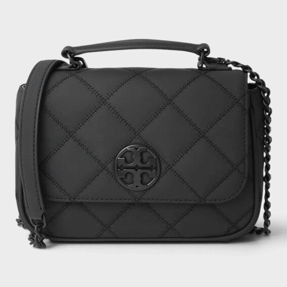 Tory Burch Willa Matte Mini Top Handle Bag Black