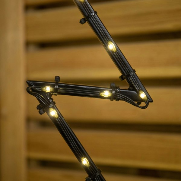 Samuel Alexander 73cm x 80cm Light up Dewdrop Metal Christmas Tree with Garden Stake & Warm White LEDs