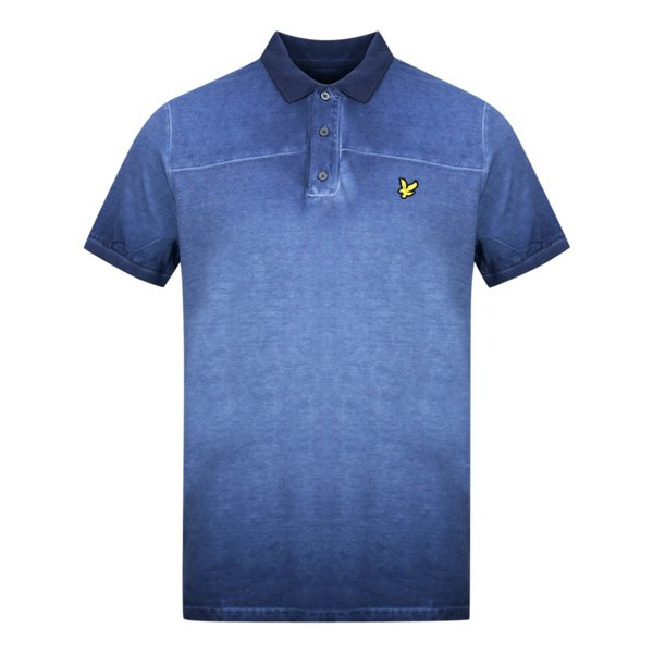 Lyle & Scott Navy Blue Ink Wash Polo Shirt