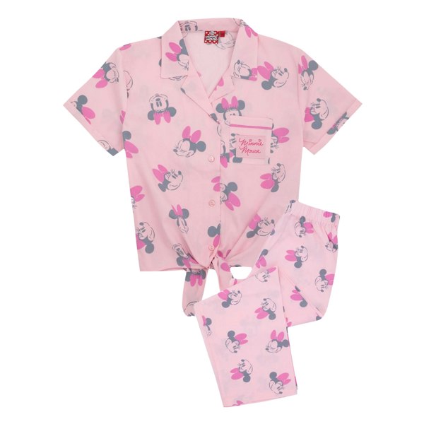 Disney Girls Minnie Mouse Short-Sleeved Pyjama Set - Pink