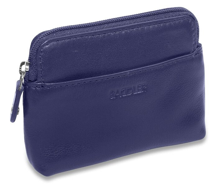 SADDLER Compact Leather Zip-Top Purse "Pia" – Handmade by Saddler | RFID Protected & Gift Boxed | Multi-Functional Card, Coin & Key Holder