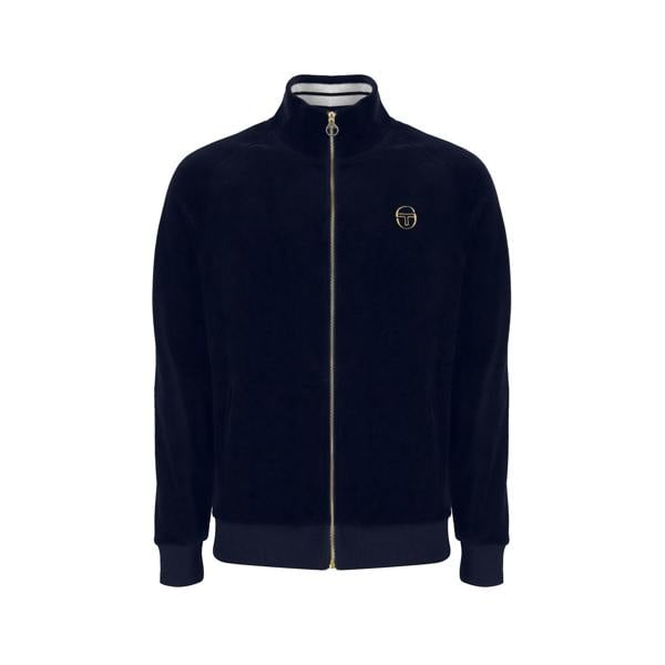 Sergio Tacchini Court Velour Track Top Jacket Maritime Blue/Gardenia
