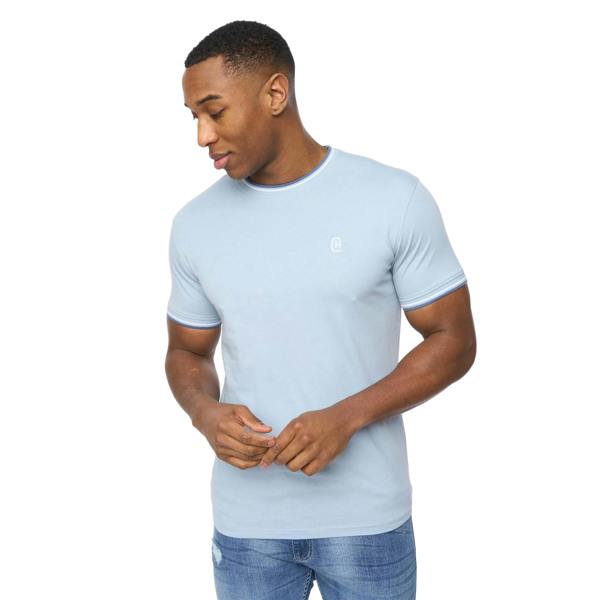 Crosshatch Mens Shellworth T-Shirt - Light Blue - 