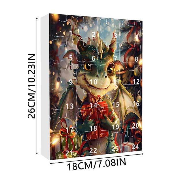 Leaper Christmas Calendar Blind Box Acrylic Cartoon Dragon Ornament